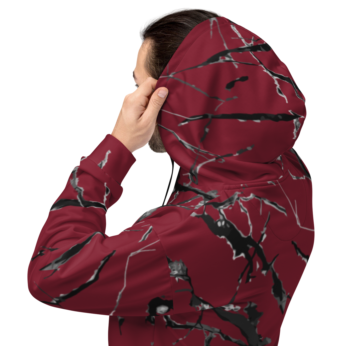 Marbled maroon jacket