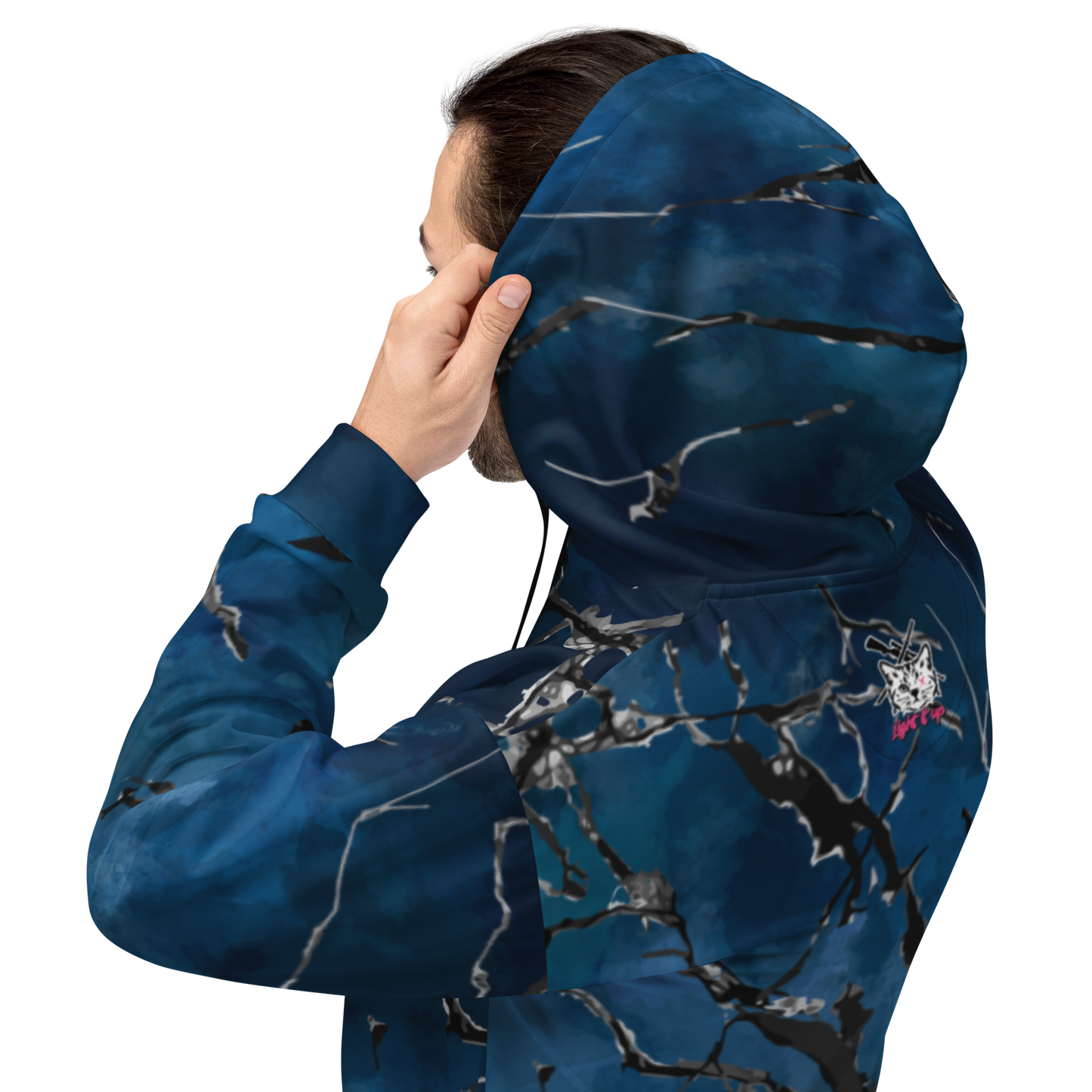 Deep Ocean Marbled Hoodie