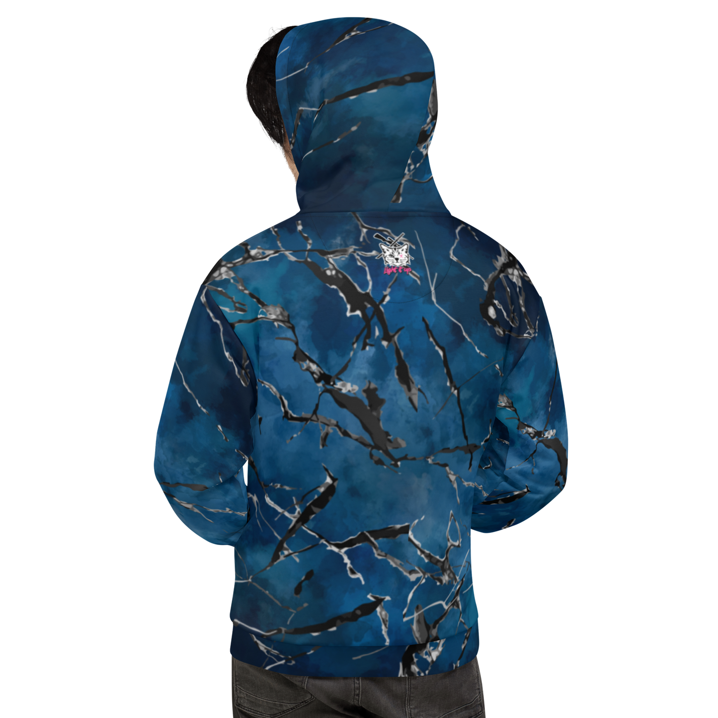 Deep Ocean Marbled Hoodie