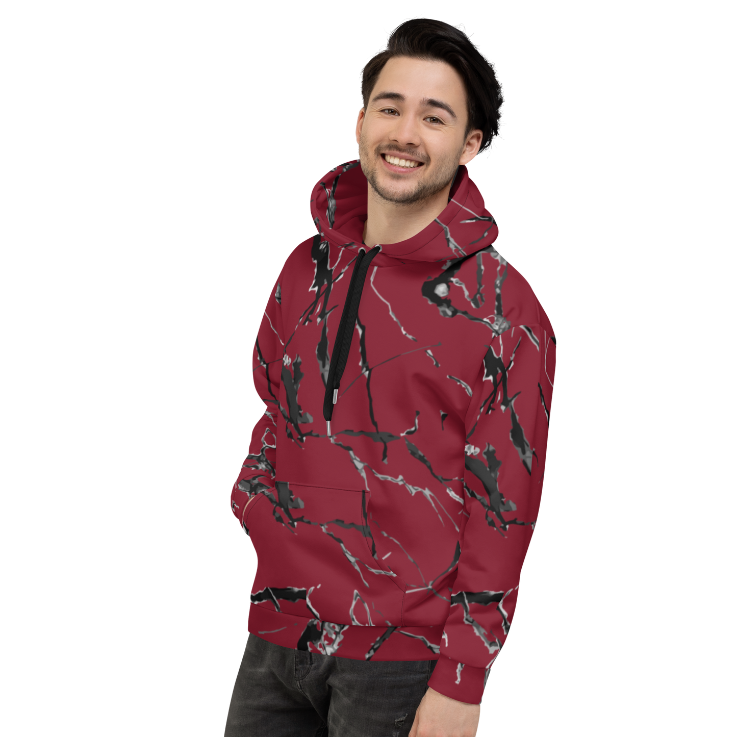 Marbled maroon jacket