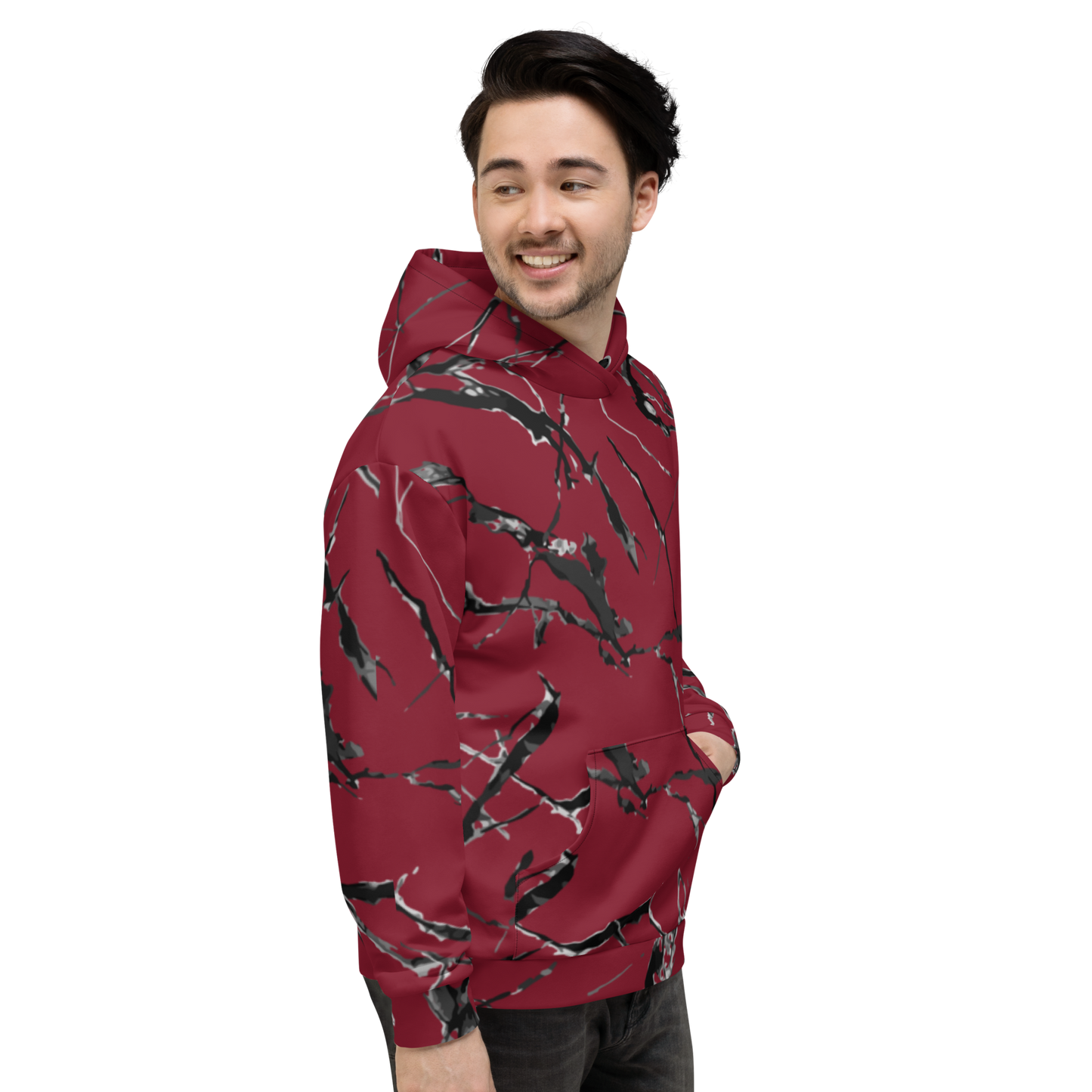 Marbled maroon jacket
