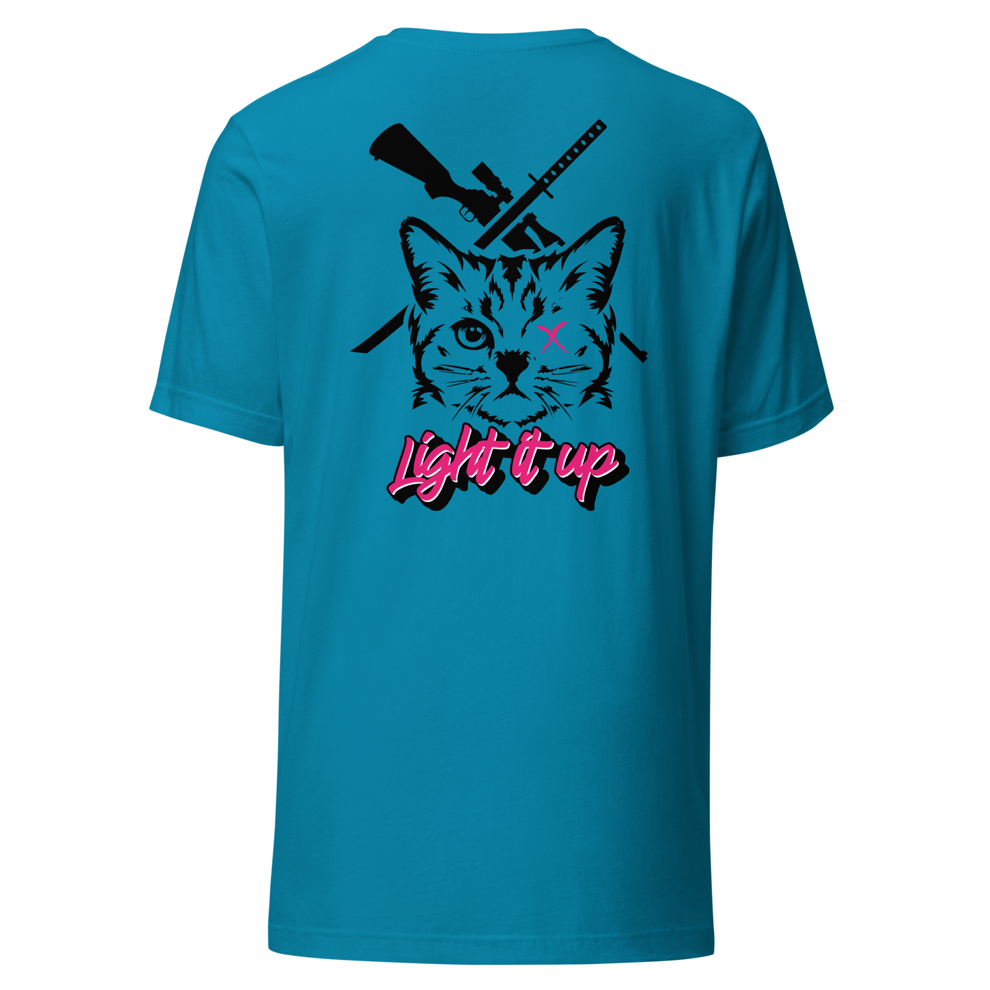 Unisex t-shirt Transparent Front Badge+ Back Logo (Color Set 2)