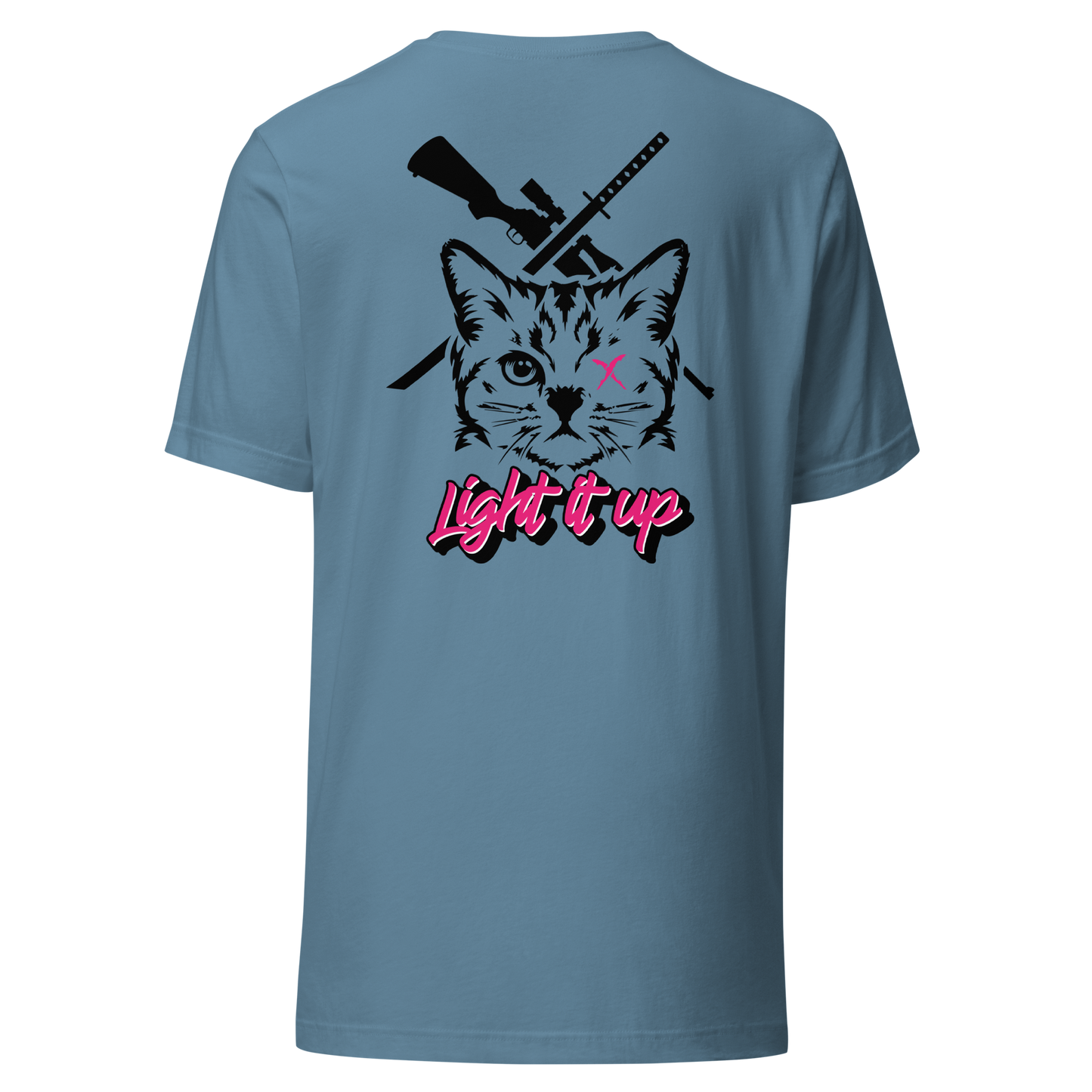 Unisex t-shirt Transparent Front Badge+ Back Logo (Color Set 2)