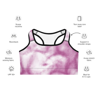 Purple Clouds Sports Bra